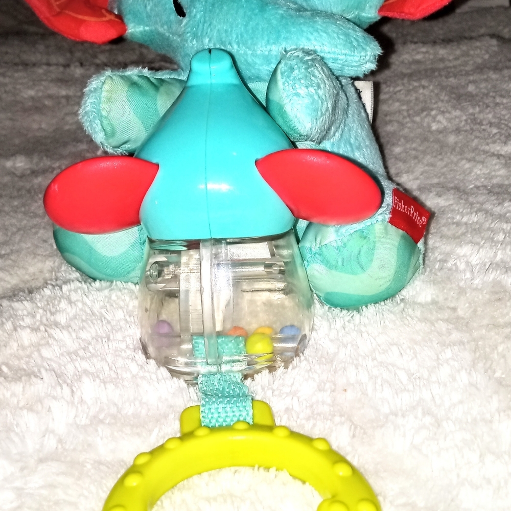 Fisher Price Blue Elephant Plush Pull Toy